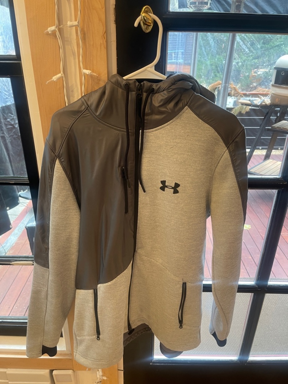 Under Armour Grey & Charcoal Two-Tone Hooded Jacket